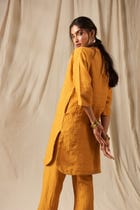 Jaisalmer Co-Linen Panelled Kurta Set view 6