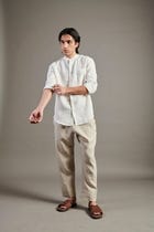 Undyed Linen Lounge Pants view 1