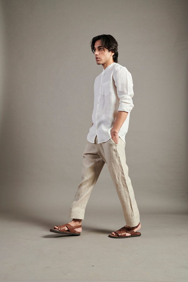 Saphed — Undyed Linen Lounge Pants