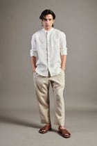 Undyed Linen Lounge Pants view 3