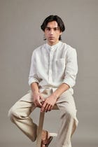 Undyed Linen Lounge Pants view 4