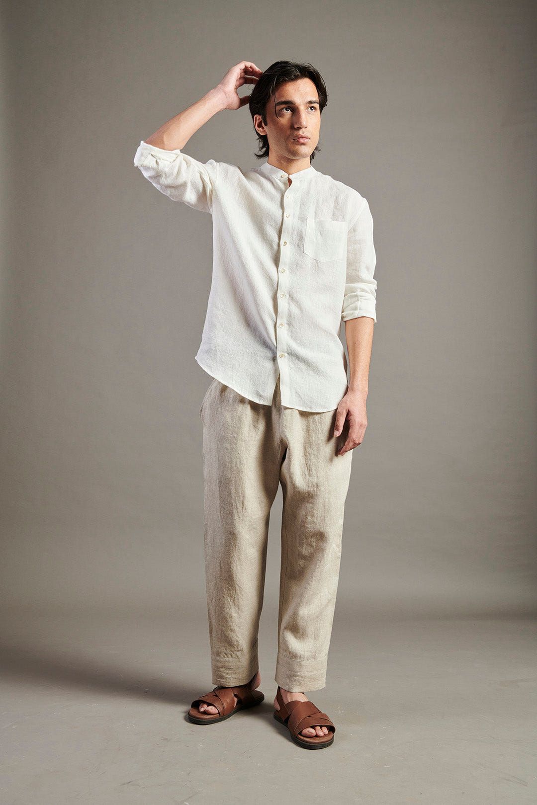 Undyed Linen Lounge Pants - image 7