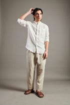 Undyed Linen Lounge Pants view 7