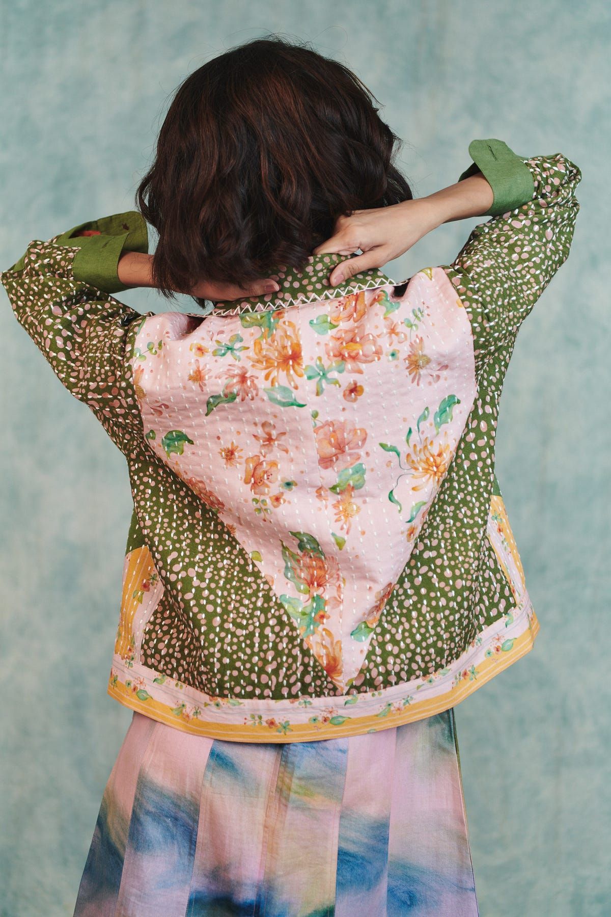 Blot Co-linen Kantha Bolero Jacket - image 14