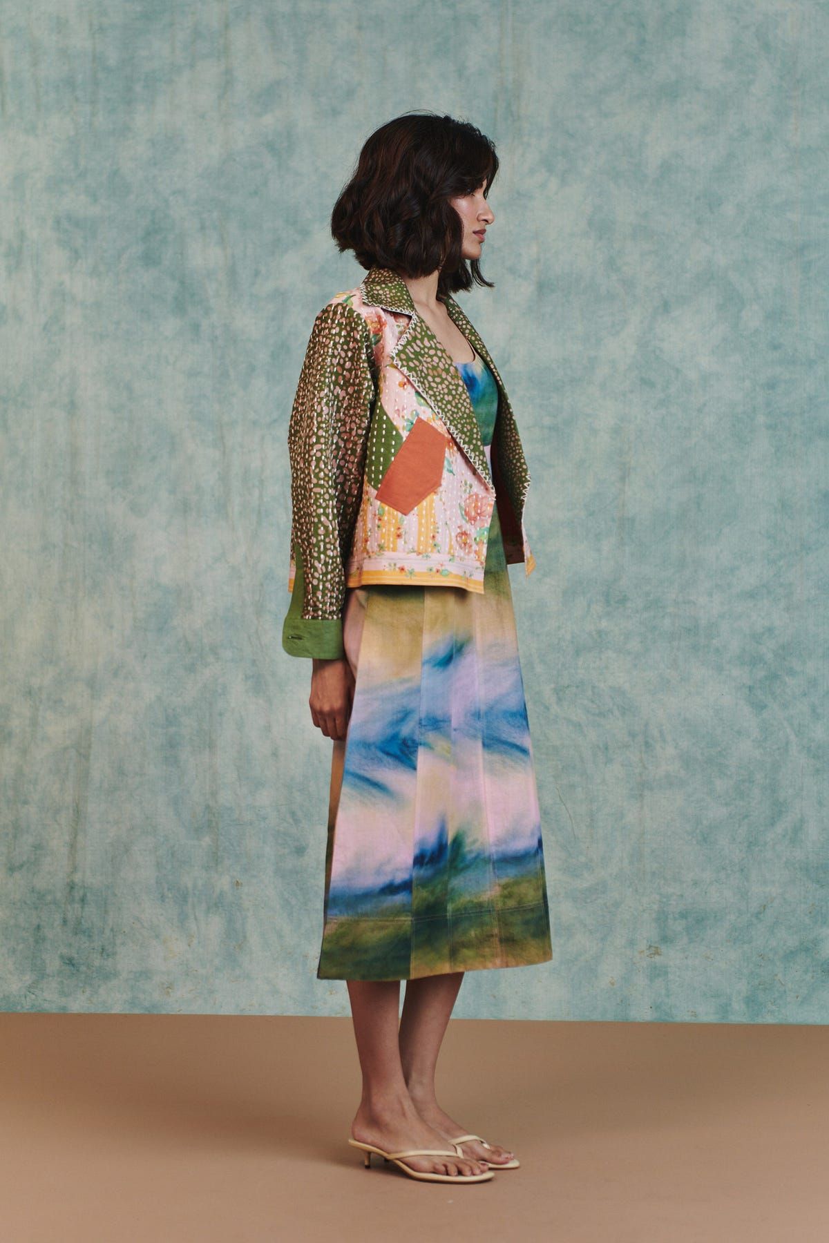 Blot Co-linen Kantha Bolero Jacket - image 3
