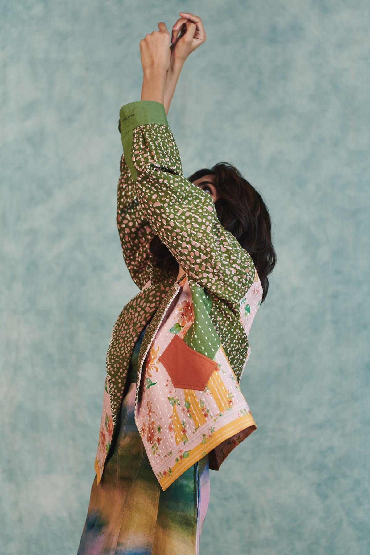 Blot Co-linen Kantha Bolero Jacket - image 8
