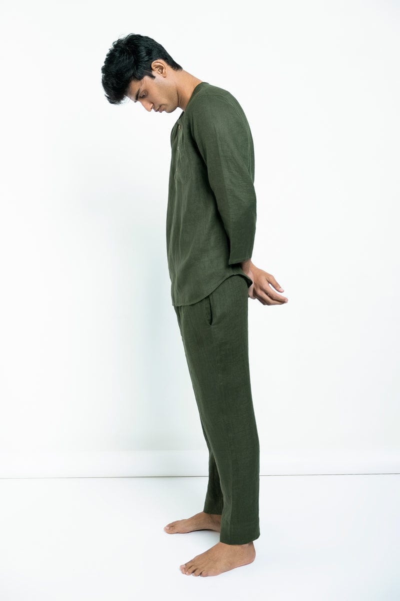 Kai Linen Men's Short Kurta - Sale - image 4