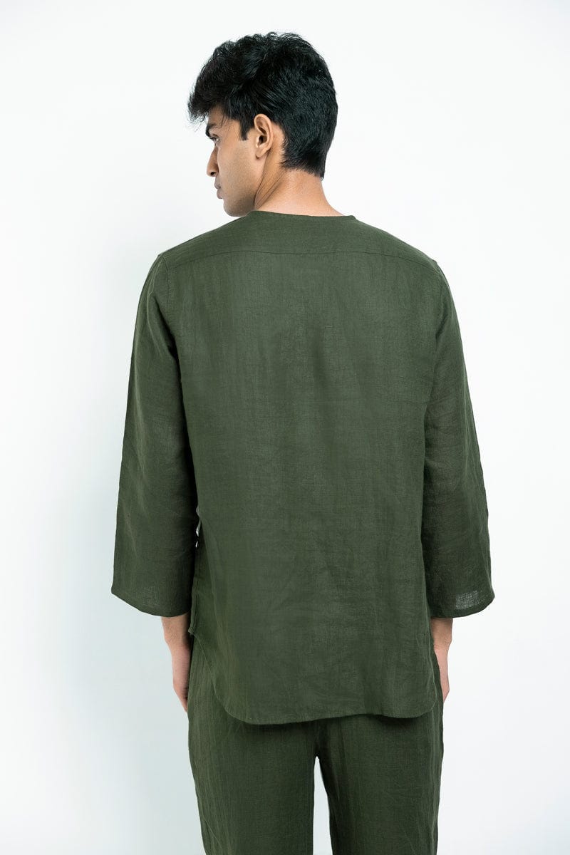 Kai Linen Men's Short Kurta - Sale - image 5
