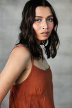Cinnamon Linen Slip Dress - Sale view 3