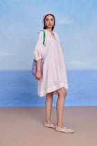 Fleur Linen Lace Panelled Dress view 1