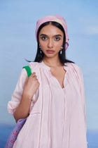 Fleur Linen Lace Panelled Dress view 4