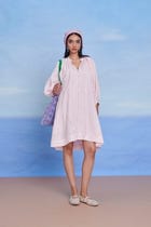 Fleur Linen Lace Panelled Dress view 5