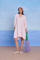 Fleur Linen Lace Panelled Dress view 6