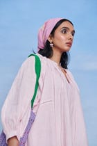 Fleur Linen Lace Panelled Dress view 8