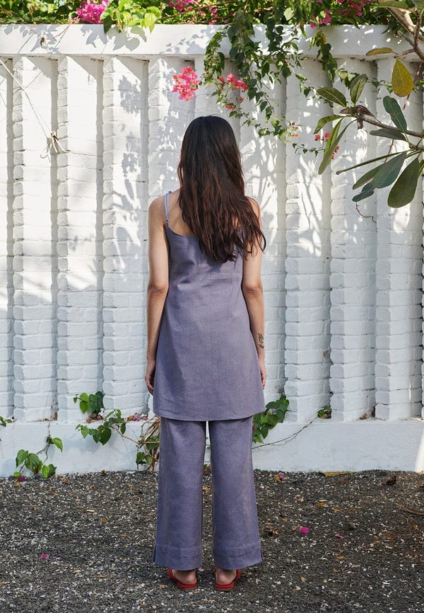 Saphed — Dusk Co-Linen Straight Pants - Sale