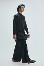 Kohl Co-Linen Men's Pleated Yoke Kurta Set view 11