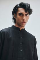 Kohl Co-Linen Men's Pleated Yoke Kurta Set view 12