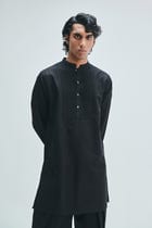 Kohl Co-Linen Men's Pleated Yoke Kurta Set view 3