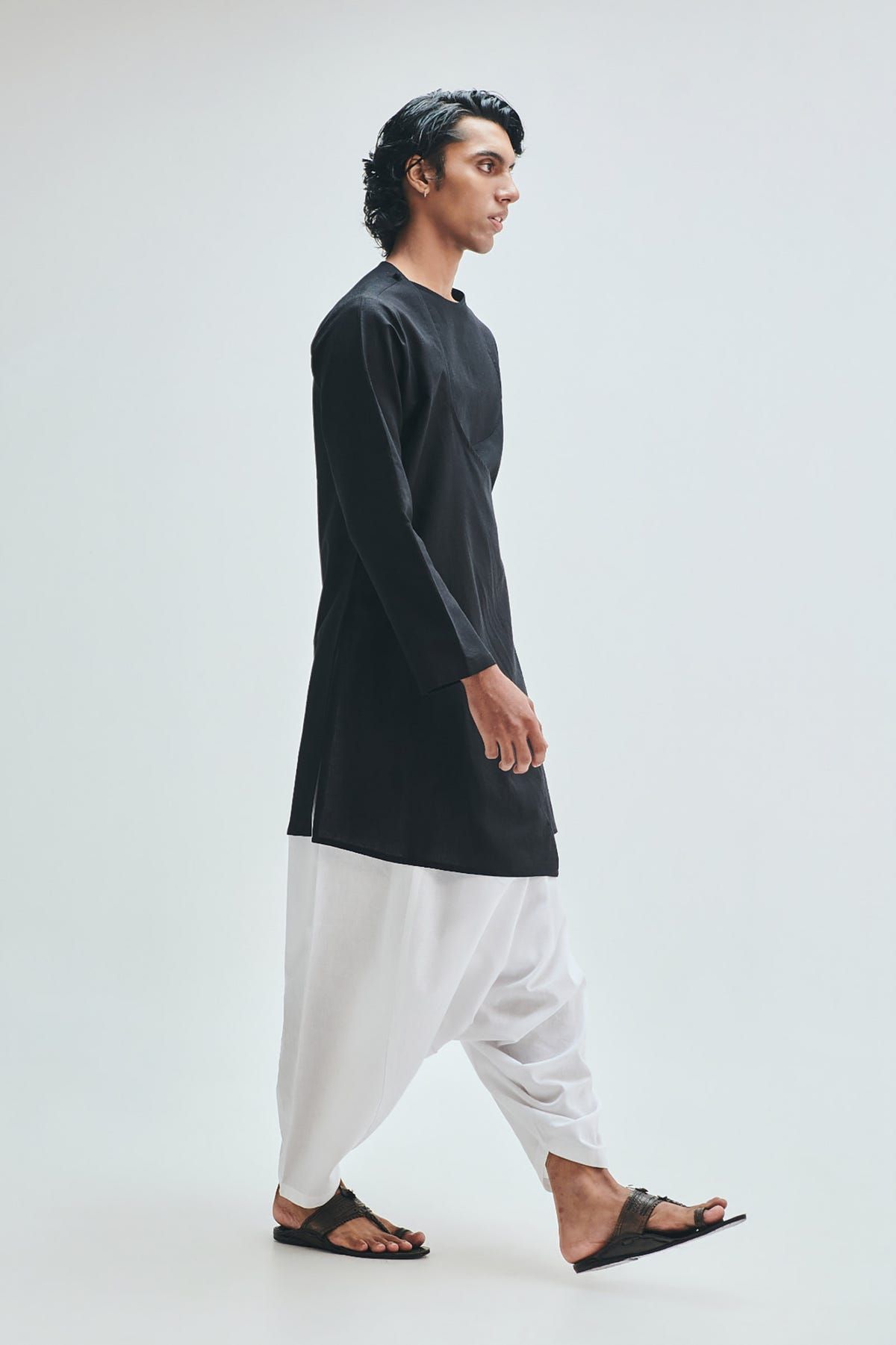 Taj Co-Linen Men's Dhoti Drape Pants - image 2