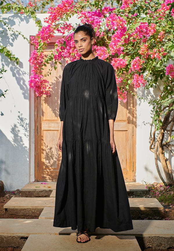 Saphed — Kohl Co-Linen Three Tiered Dress