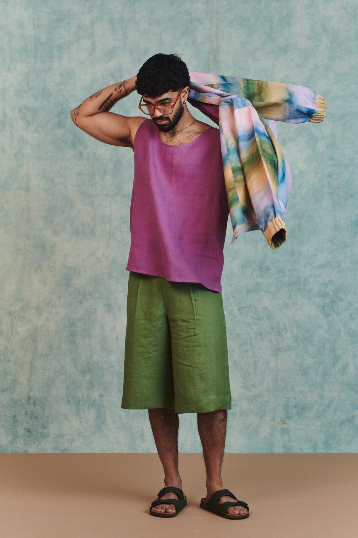 Berry Linen Men's Woven Vest - Sale - image 4