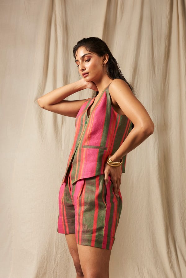 Saphed — Surekha Linen Waistcoat - Sale