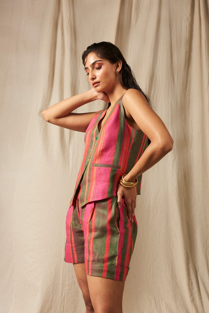 Surekha Linen Waistcoat - Sale