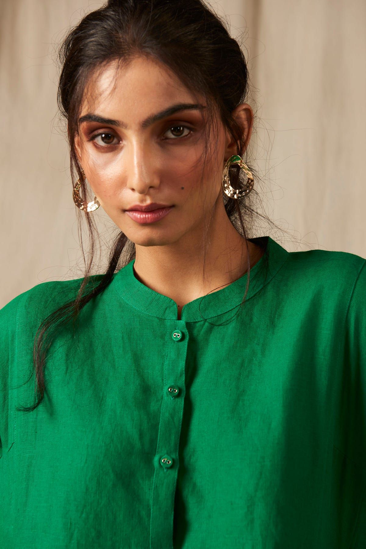 Panna Linen Panelled Kurta - image 6