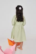 Pista Linen Girls Wrap Tie Dress view 7
