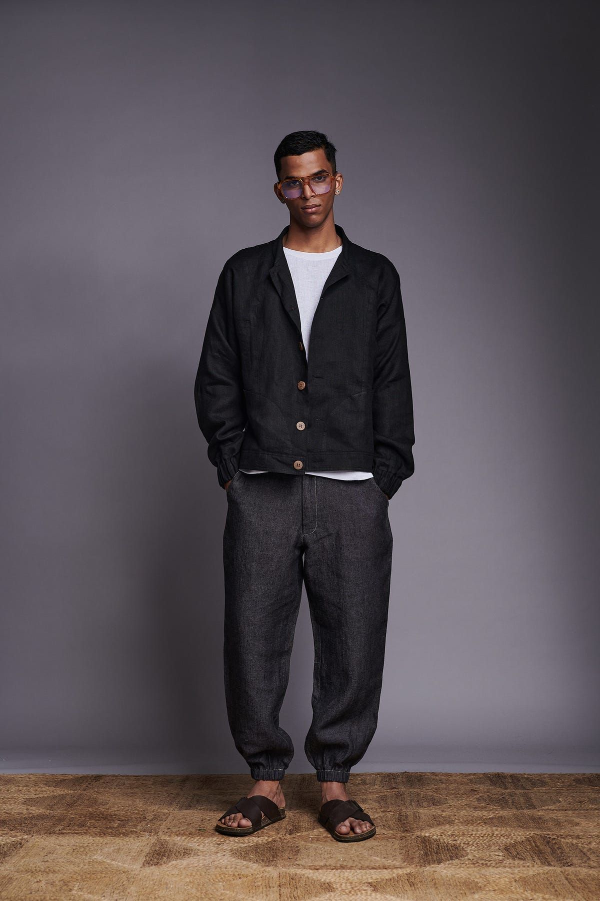Kohl Co-Linen Men's Panelled Bomber Jacket - image 3