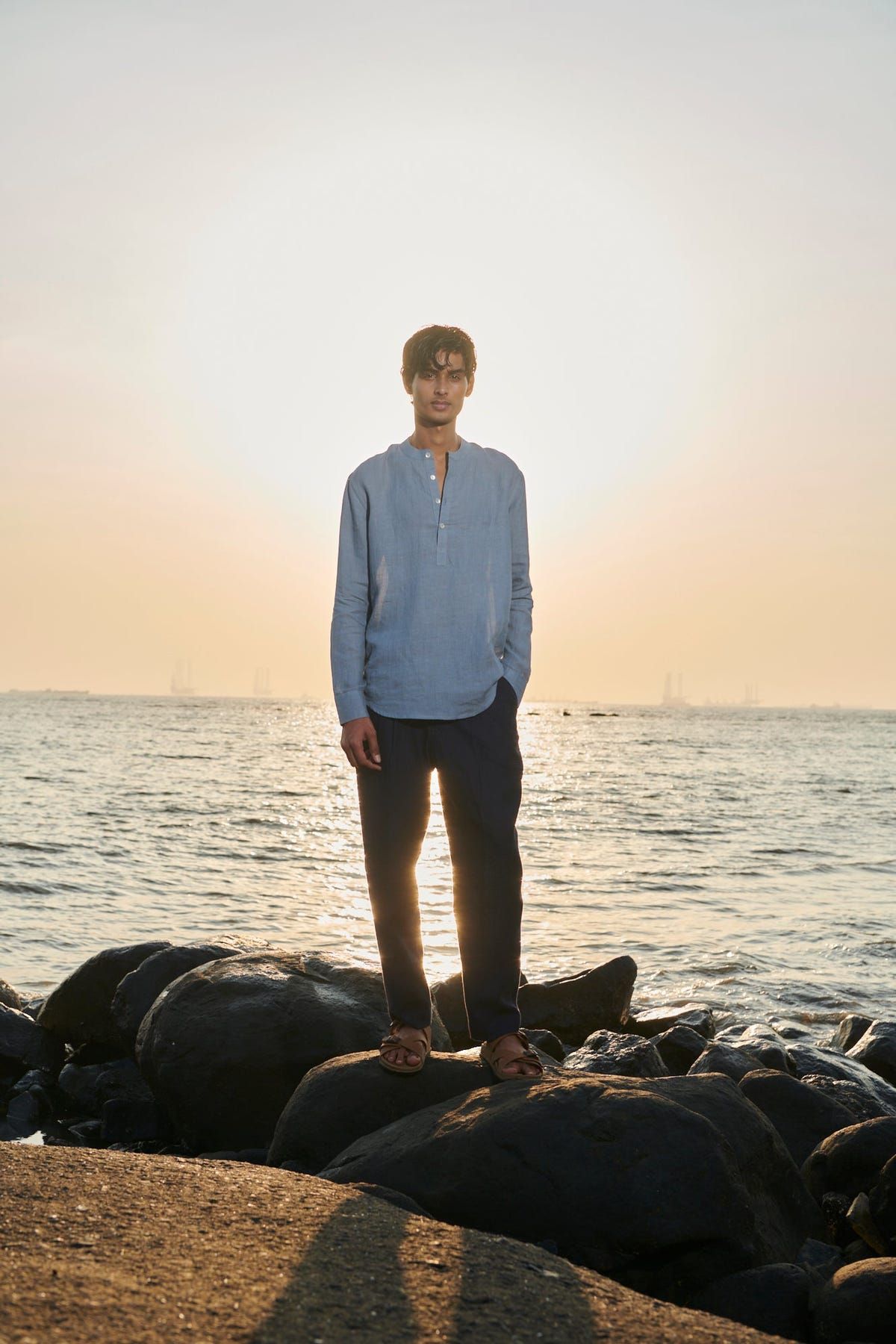 Sky Linen Men's Shirt Kurta - Sale - image 3