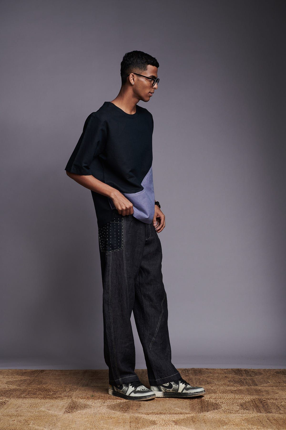 Kohl Dusk Co-Linen Men's Woven T-shirt - image 5