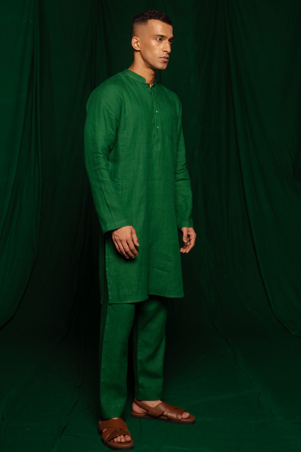 Panna Linen Men's Classic Kurta Set - image 3