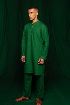 Panna Linen Men's Classic Kurta Set view 7