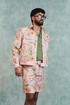 Flora Co-Linen Men's Trucker Jacket Set view 5
