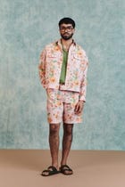 Flora Co-Linen Men's Trucker Jacket Set view 8