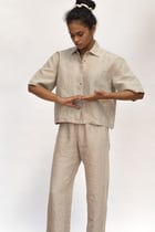 Undyed Linen Women's Pyjama Set view 3