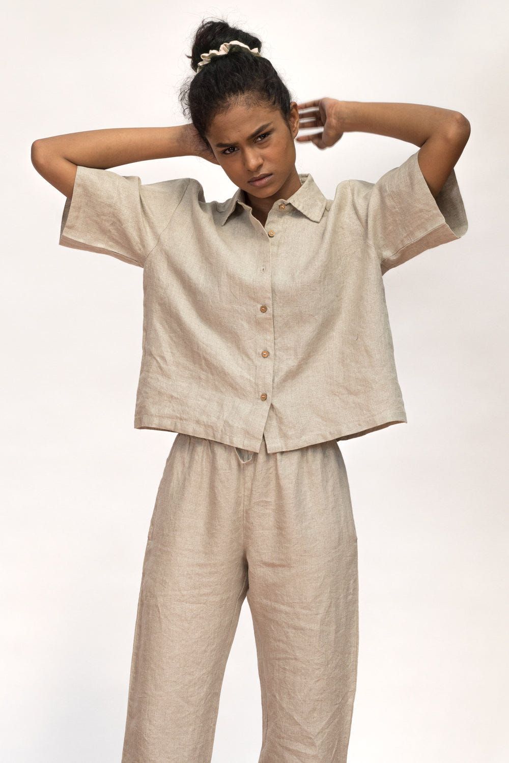 Undyed Linen Women's Pyjama Set - image 5