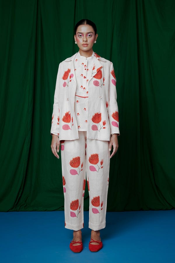 Saphed — Wildflower Co-Linen Jacket and Lounge Pants
