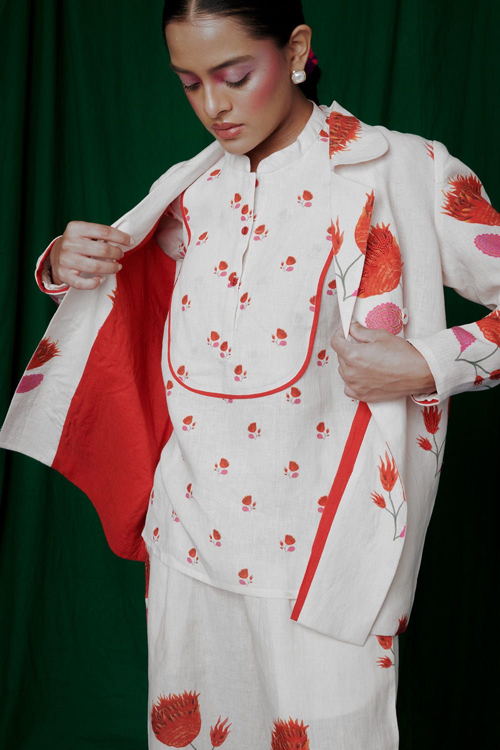 Wildflower Co-Linen Jacket and Lounge Pants - image 6