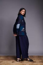 Patchwork Linen Embroidered Blazer view 9