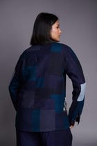 Patchwork Linen Embroidered Blazer view 10