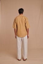 Undyed Boldstripe Linen Men's Lounge Pants - Sale view 4