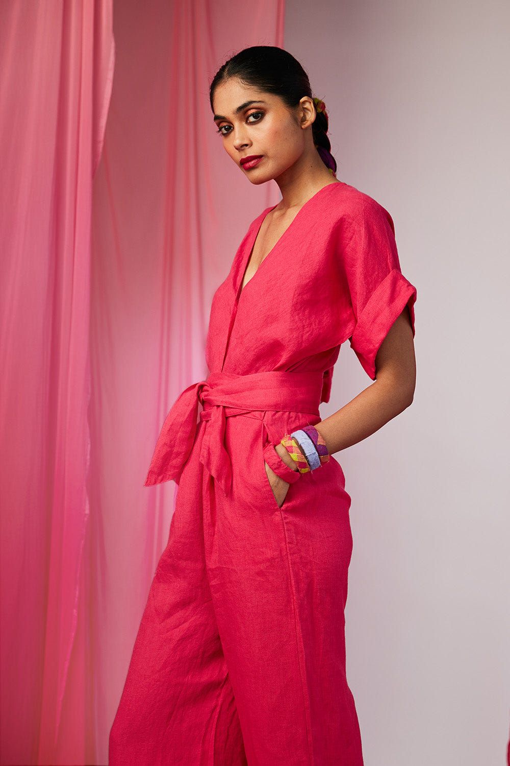 Rani Linen Wrapped Jumpsuit - Sale - image 2