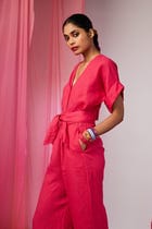 Rani Linen Wrapped Jumpsuit - Sale view 2