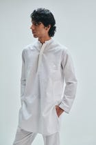 Taj Co-Linen Embroidered Men's Band Collar Kurta view 3