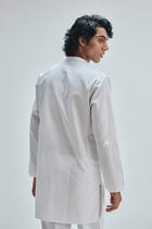 Taj Co-Linen Embroidered Men's Band Collar Kurta view 9