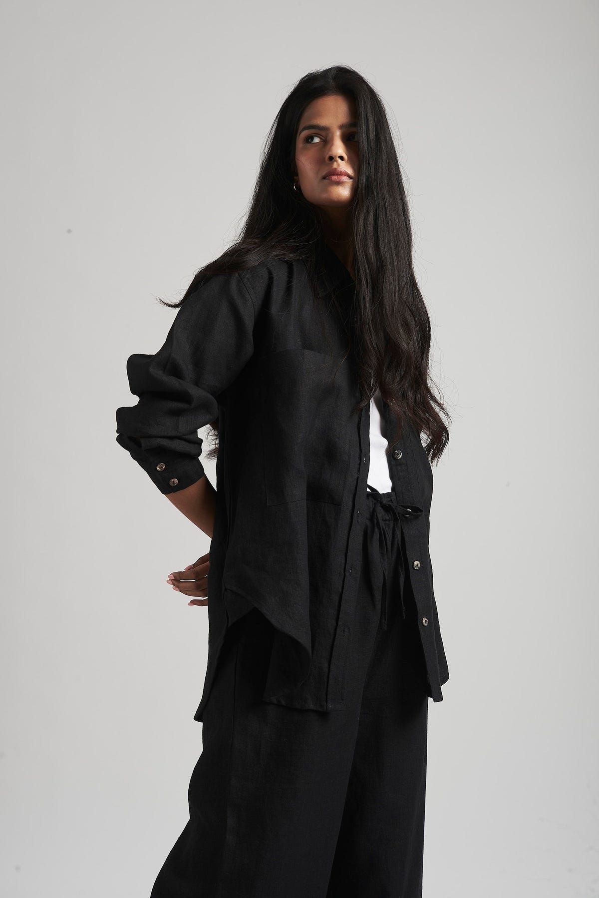 Kohl Co-Linen Oversized Pocket Shirt Set - image 4