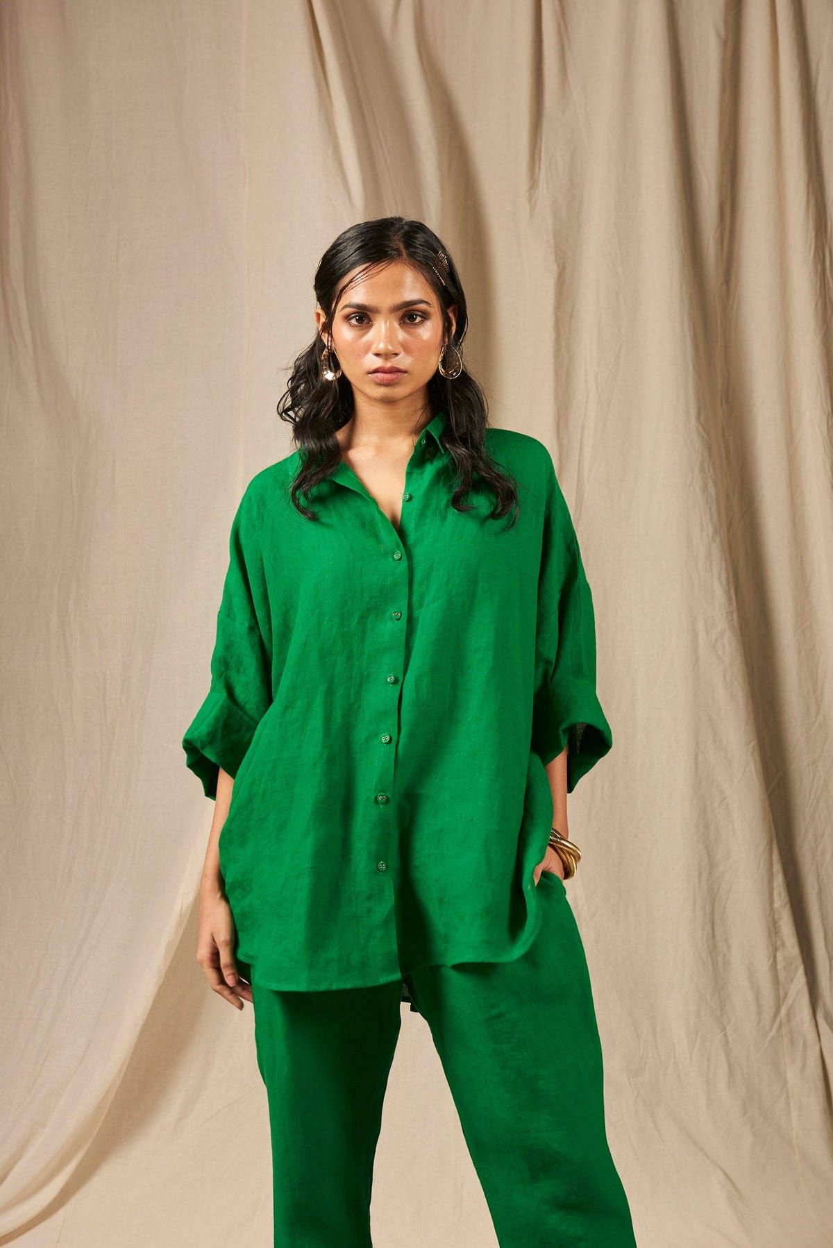 Panna Linen Pleated Pants - image 4