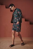 Paan Chintz Co-Linen Men's Trucker Jacket view 6